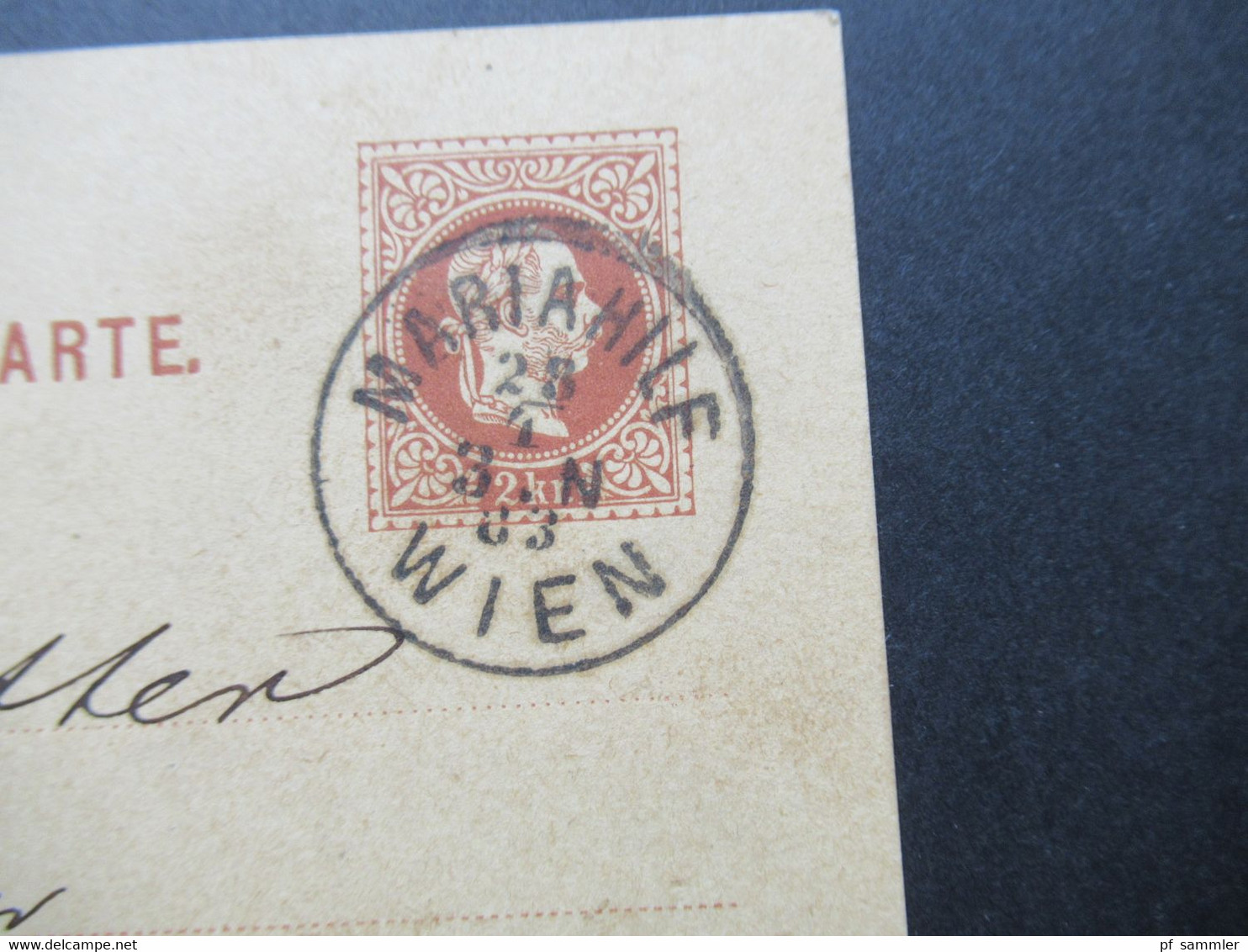 Österreich 1883 Ganzsache Correspondenz Karte Mariahilf Wien Stempel Gesellschaft Für Vervielfälltigende Kunst - Brieven En Documenten