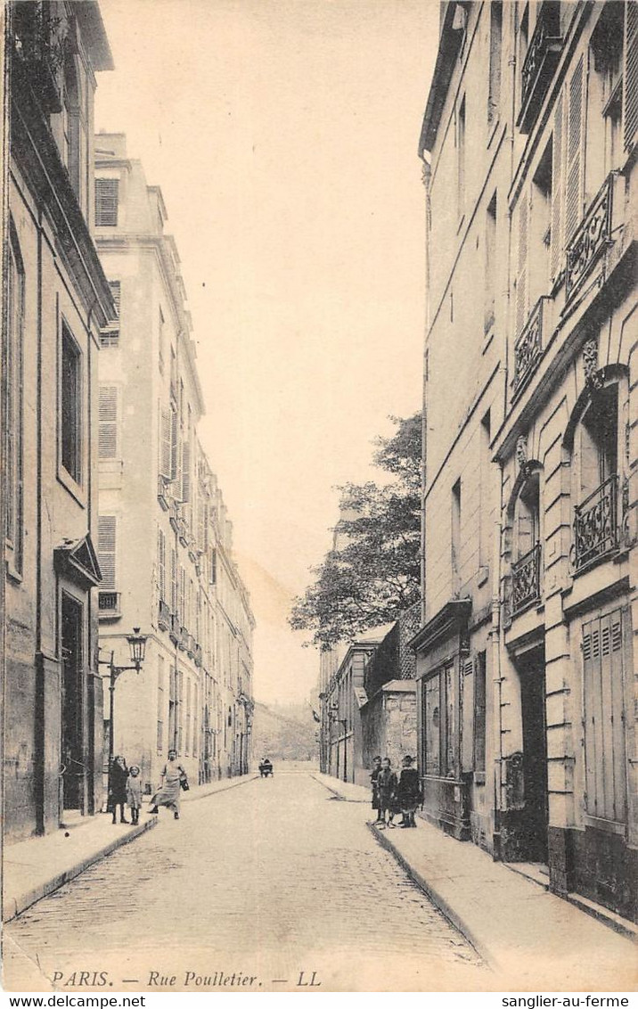 CPA 75 PARIS IVe PARIS RUE POULLETIER - Distrito: 04