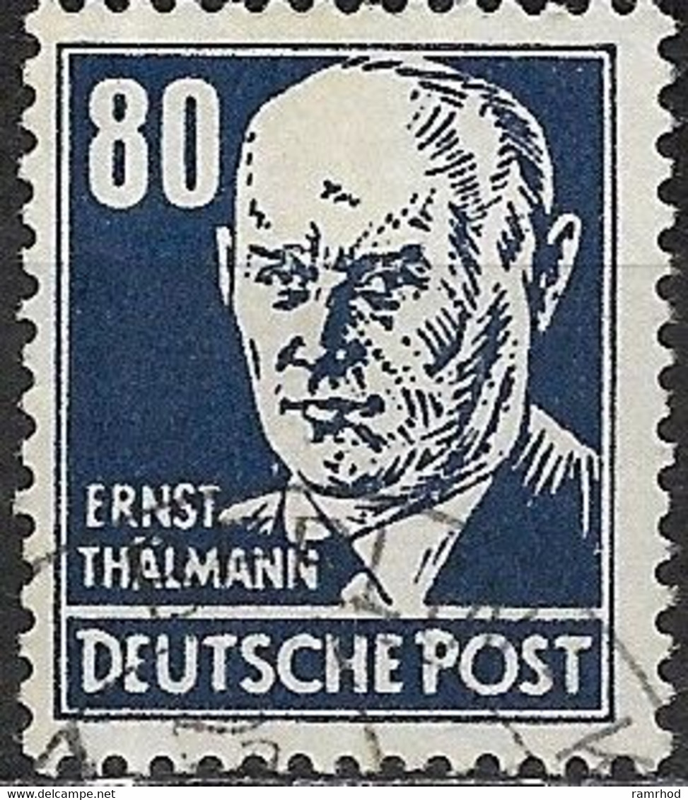 GERMANY 1948 Politicians, Artists And Scientists - 80pf - Ernst Thalmann FU - Usati