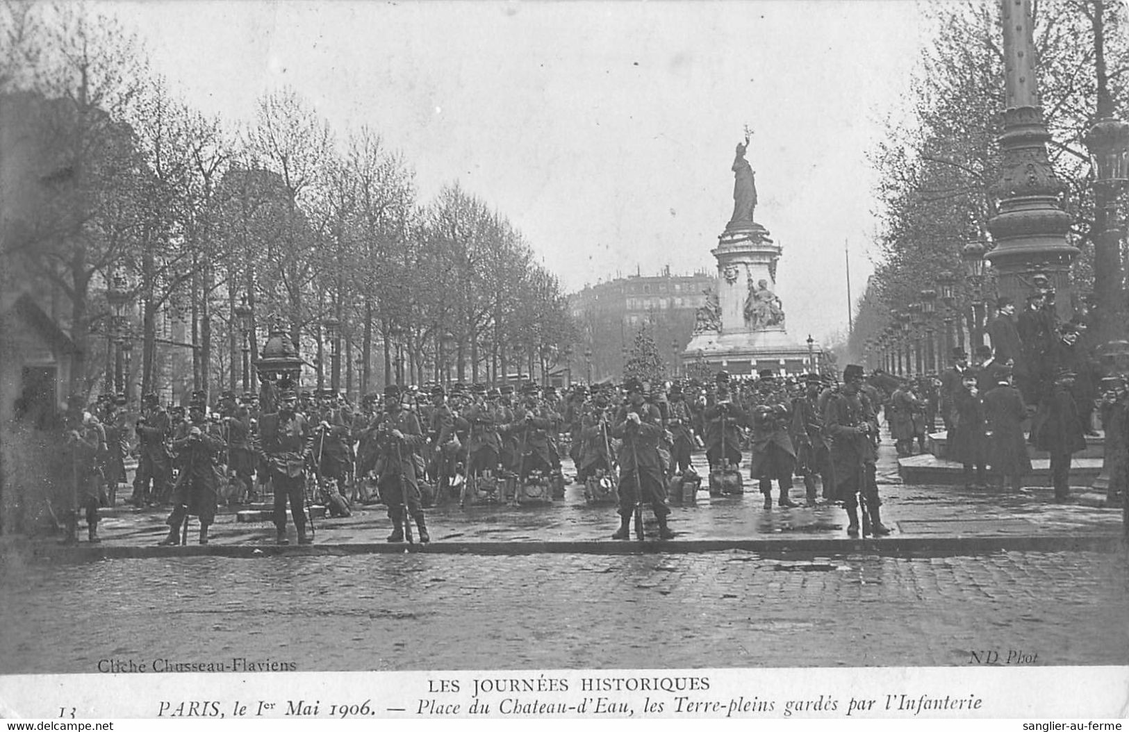 CPA 75 PARIS LES JOURNEES HISTORIQUES 1906 PLACE DU CHATEAU D'EAU - Other & Unclassified