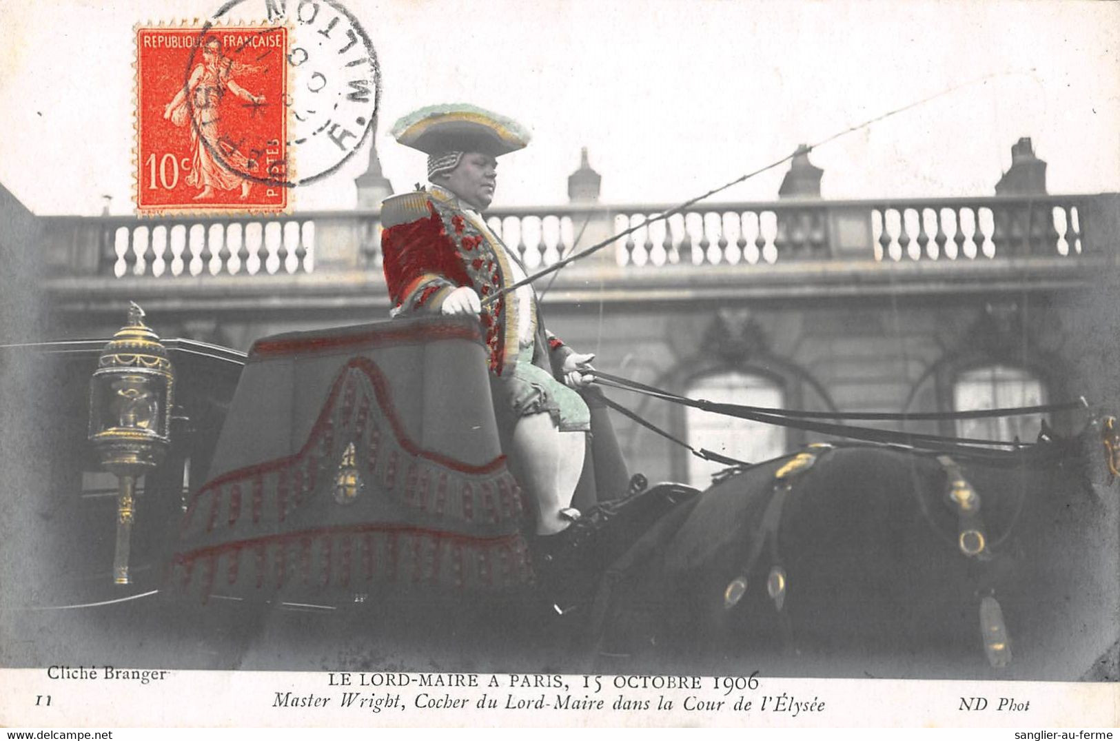 CPA 75 PARIS LE LORD MAIRE A PARIS 1906 MASTER WRIGHT COCHER DU LORD MAIRE COUR ELYSEE - Sonstige & Ohne Zuordnung