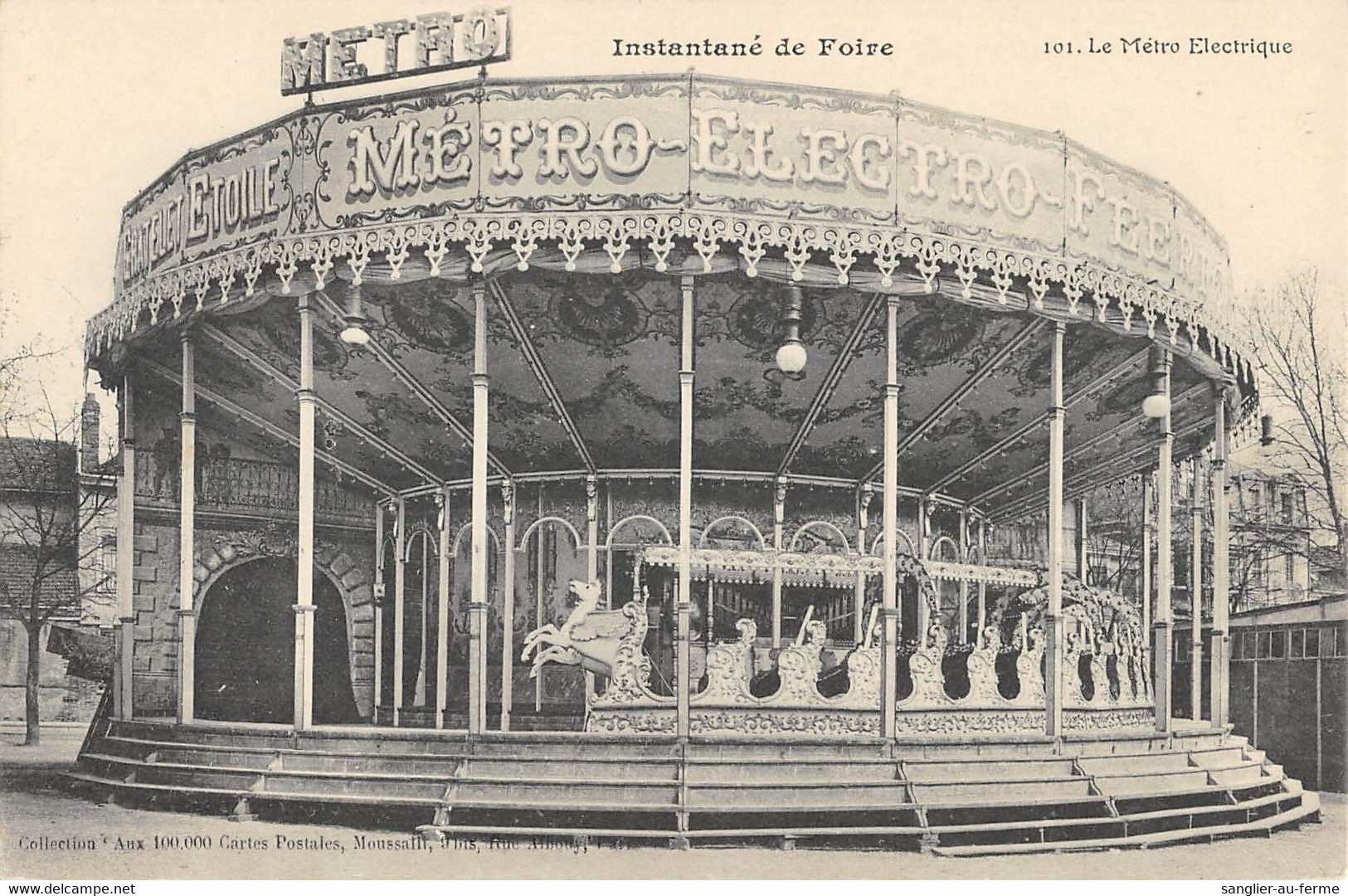 CPA 75 PARIS MANEGE INSTANTANE DE FOIRE METRO ELECTRIQUE CHATELET ETOILE - Other & Unclassified