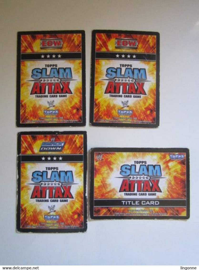 4 Carte De Catch TOPPS SLAM ATTAX Trading Card Game TITLE CARD - FINISHING MOVE - Trading Cards