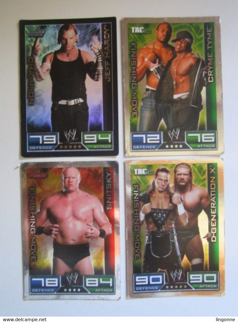 4 Carte De Catch TOPPS SLAM ATTAX Trading Card Game CHAMPION - FINISHING MOVE - Trading Cards