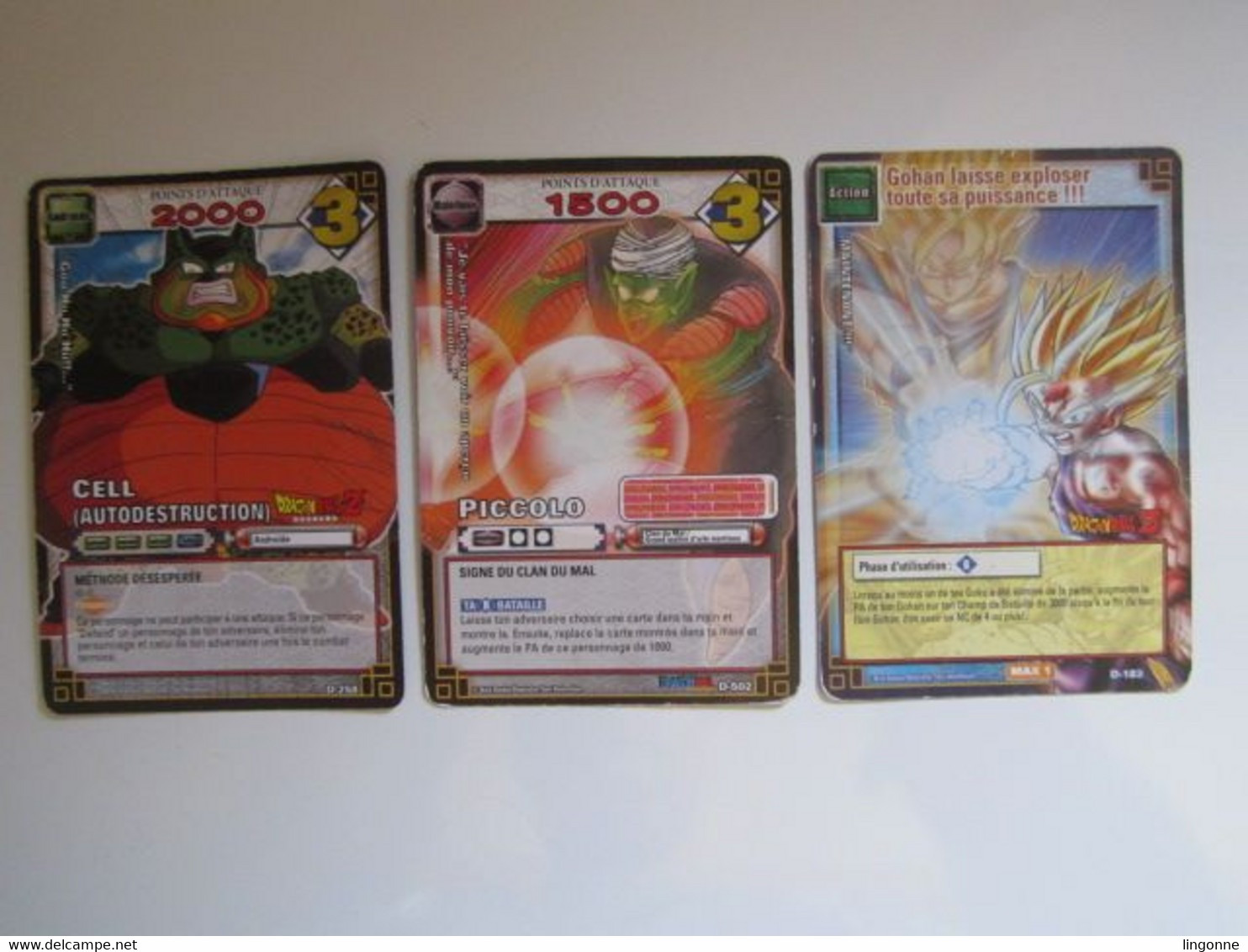 3 Cartes Dragon Ball 258 - 502 - 183 - Dragonball Z