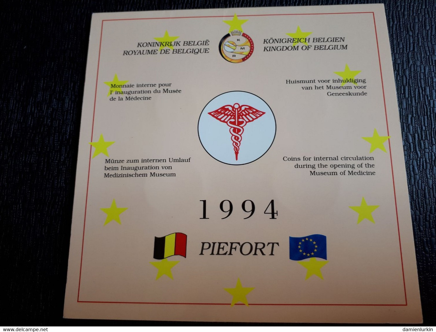 BELGIQUE RARE SET ECUS MEDAILLES MEDICALIA PIEDFORT !!! ONLY 300 EXEMPL. !!!!! - Ecus (gold)