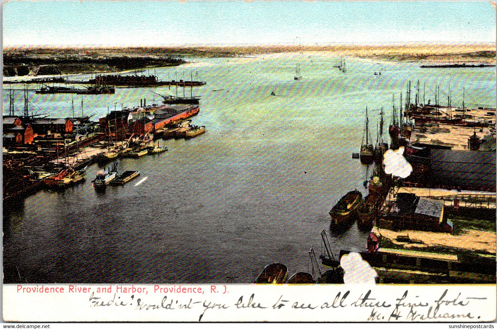 Rhode Island Providence Providence River And Harbor 1907 - Providence
