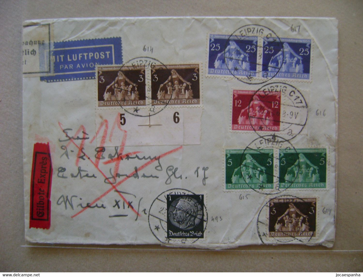 GERMANY - LETTER SENT FROM LEIPZIG TO WIEN (AUSTRIA) IN 1936 IN THE STATE - Autres & Non Classés