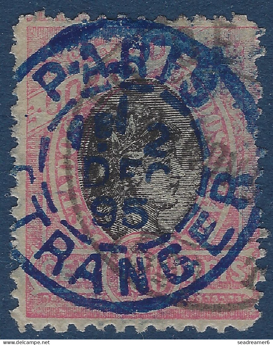 BRESIL BRAZIL N°82 100 REIS Obliteration FRANCAISE Dateur Bleu " PARIS / ETRANGER " Superbe Frappe Rare ! - Gebraucht