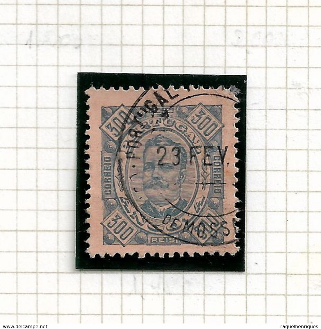 ANGOLA STAMP - 1893-94 King D. Carlos I P.PORCELANA P:12½ Md#36 USED (LAN#12) - Angola