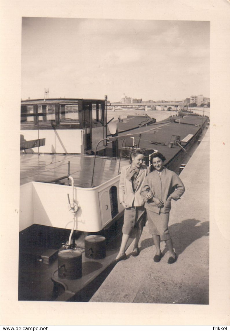 Foto Photo (7x9,5 Cm) Péniche Binnenvaartschip Angleur Liège Boot Bateau - Liege