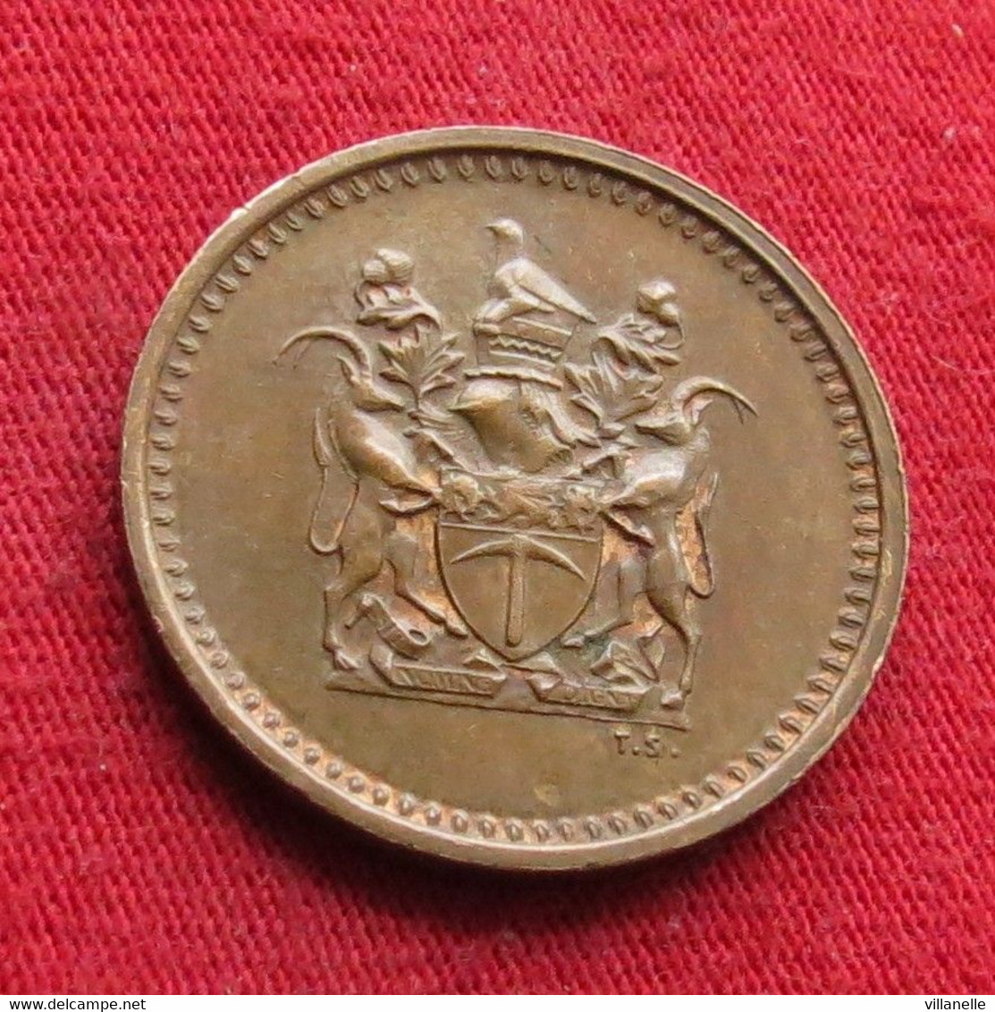 Rhodesia 1 Cent 1974 KM# 10 Lt 76 *VT Rodesia Rhodesie - Rhodésie