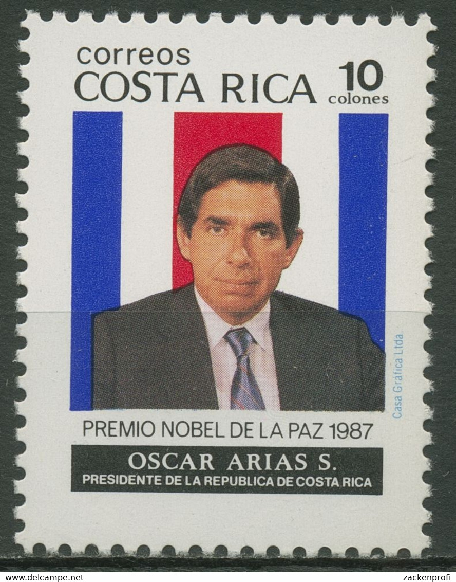 Costa Rica 1987 Friedensnobelpreis: Oscar Arias Sanchez 1341 Postfrisch - Costa Rica