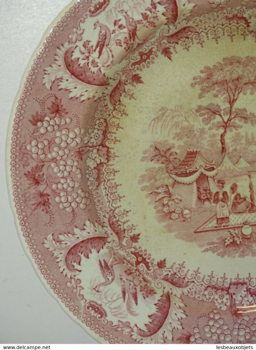 BELLE ASSIETTE CERAMIQUE ANCIENNE J VIEILLARD JOHNSTON & Cie PORCELAINE ANGLAISE - Bordeaux (FRA)