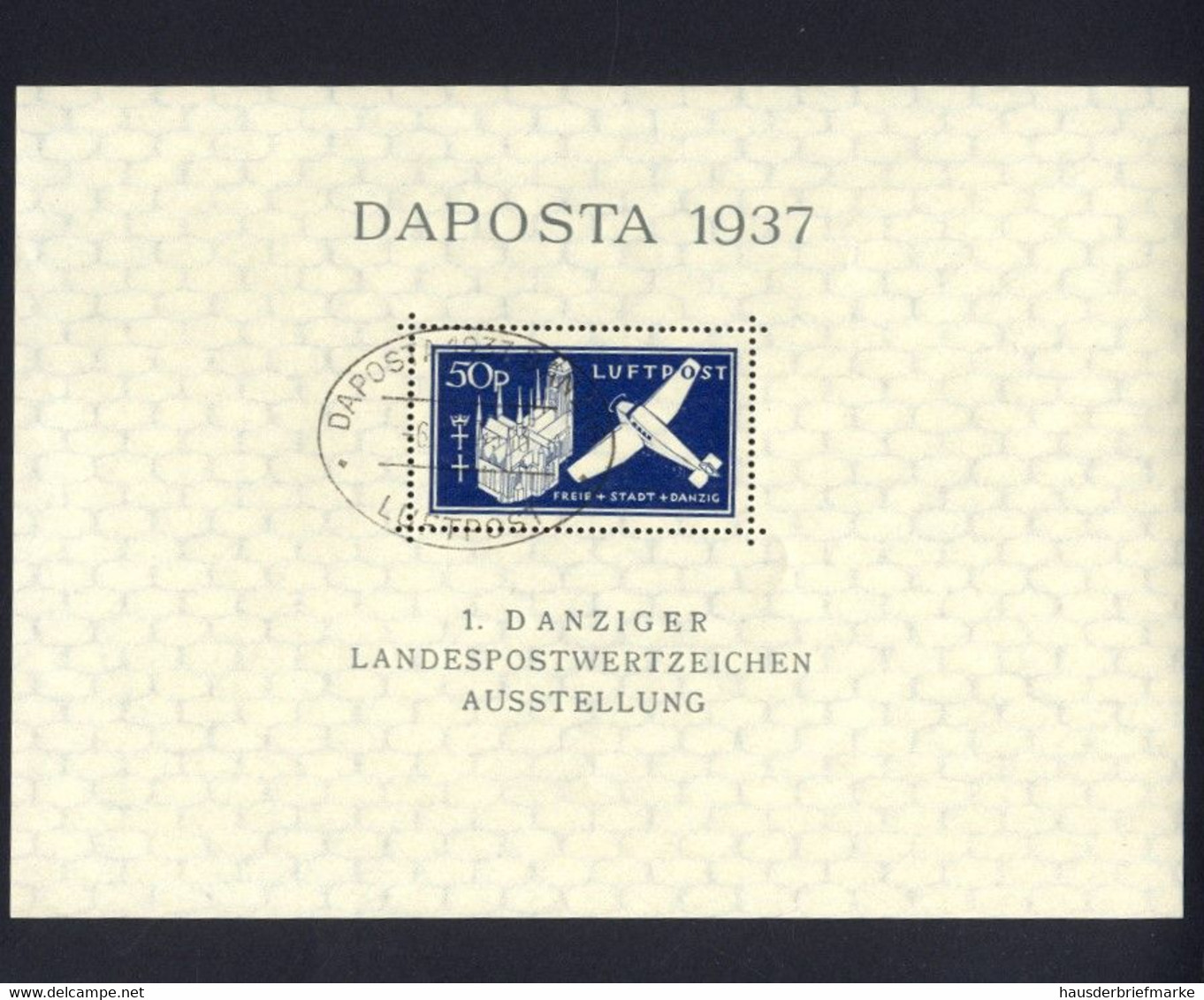 DANZIG Block 2 B Gestempelt - Luftpost SST DAPOSTA 1937 - Other & Unclassified