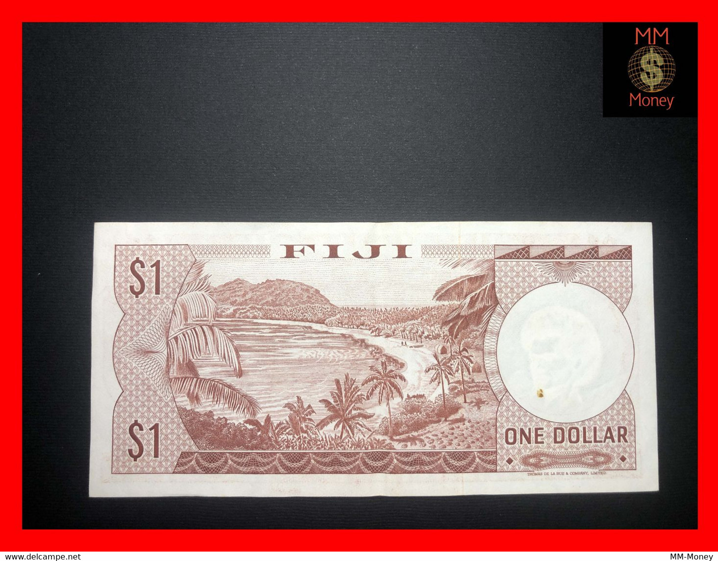 FIJI 1 $  1974  P. 71  "sig. Barnes - Tomkins"   XF \ AU - Figi