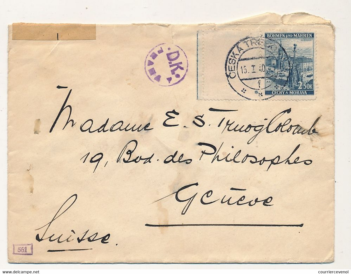 BOHEME-MORAVIE - 4 Enveloppes Diverses Avec Censures Et/ou Contrôle Des Changes - 1940/41 - Cartas & Documentos