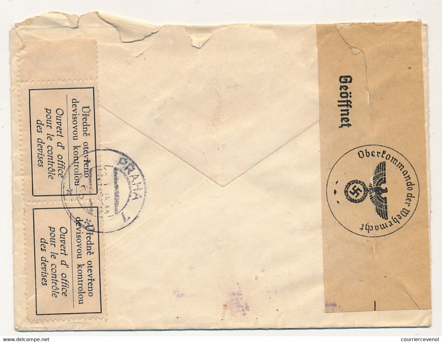 BOHEME-MORAVIE - 4 Enveloppes Diverses Avec Censures Et/ou Contrôle Des Changes - 1940/41 - Cartas & Documentos