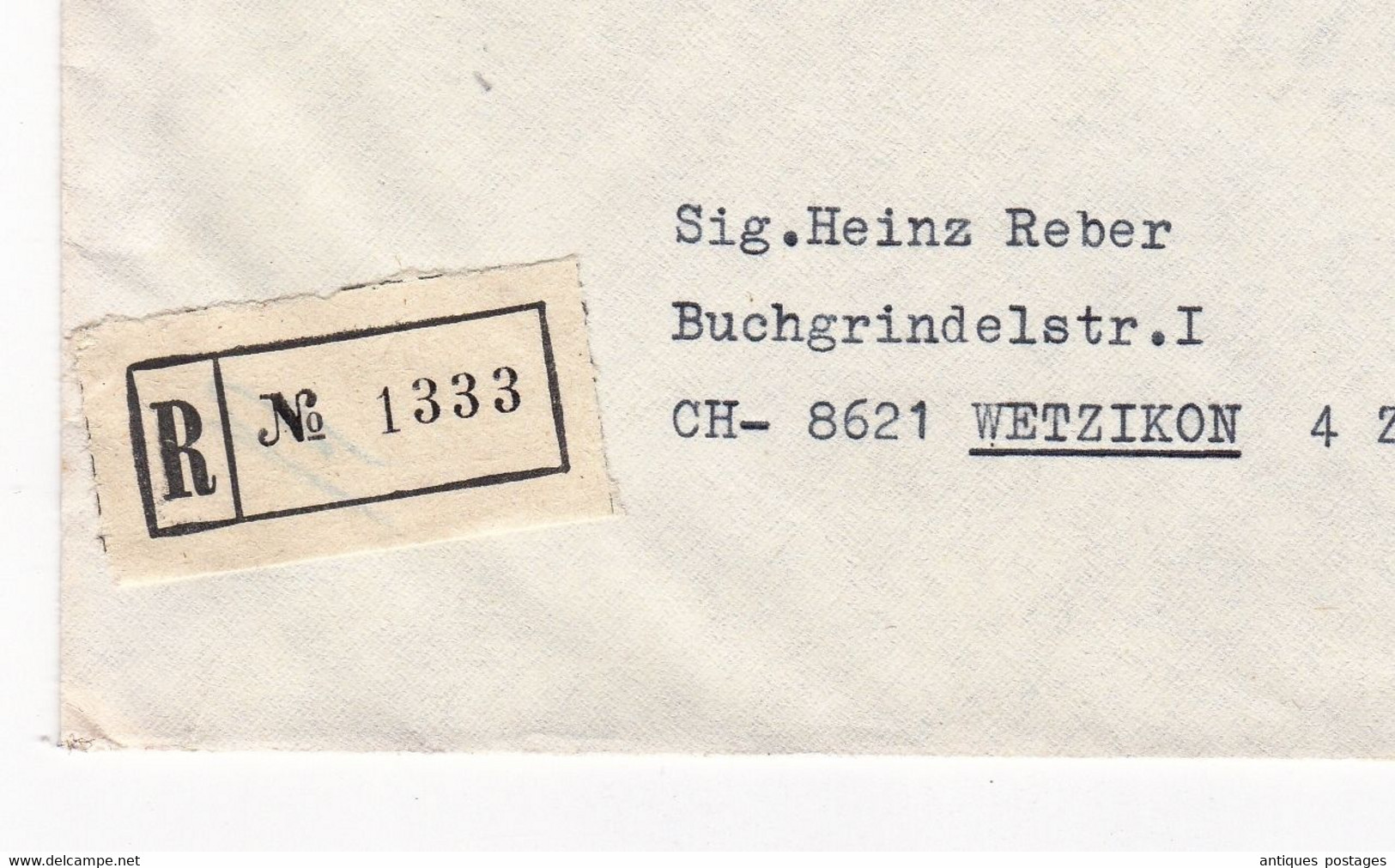 Lettre San Marin 1968 San Marino Ufficio Filatelico Governativo Wetzikon Suisse Posta Aerea - Cartas & Documentos