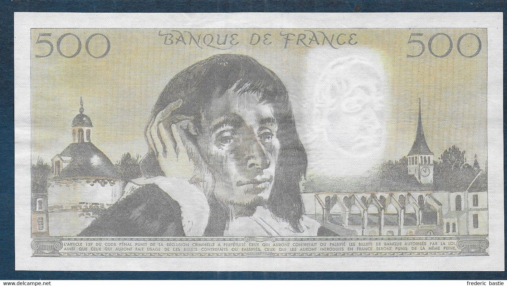 500 Francs  Pascal  Du  5 - 1 - 1984 - 500 F 1968-1993 ''Pascal''