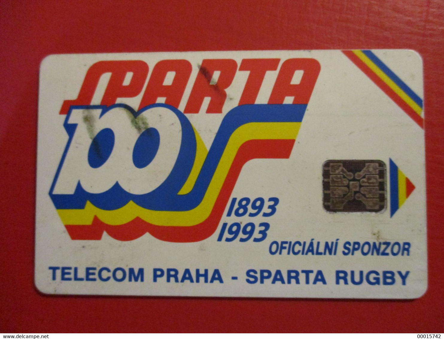 PHONECARD - TELECOM PRAHA - SPARTA RUGBY     D-0086 - Tchécoslovaquie