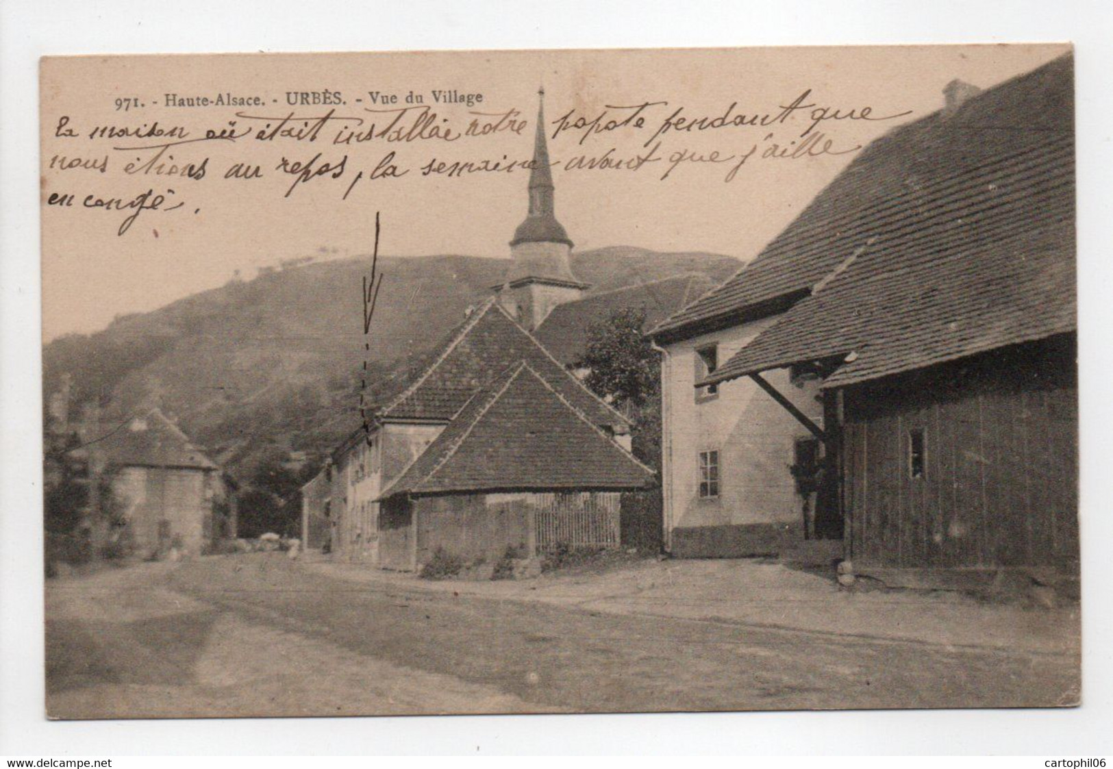 - CPA URBÈS (68) - Vue Du Village 1916 - Edition Chadourne 971 - - Other & Unclassified