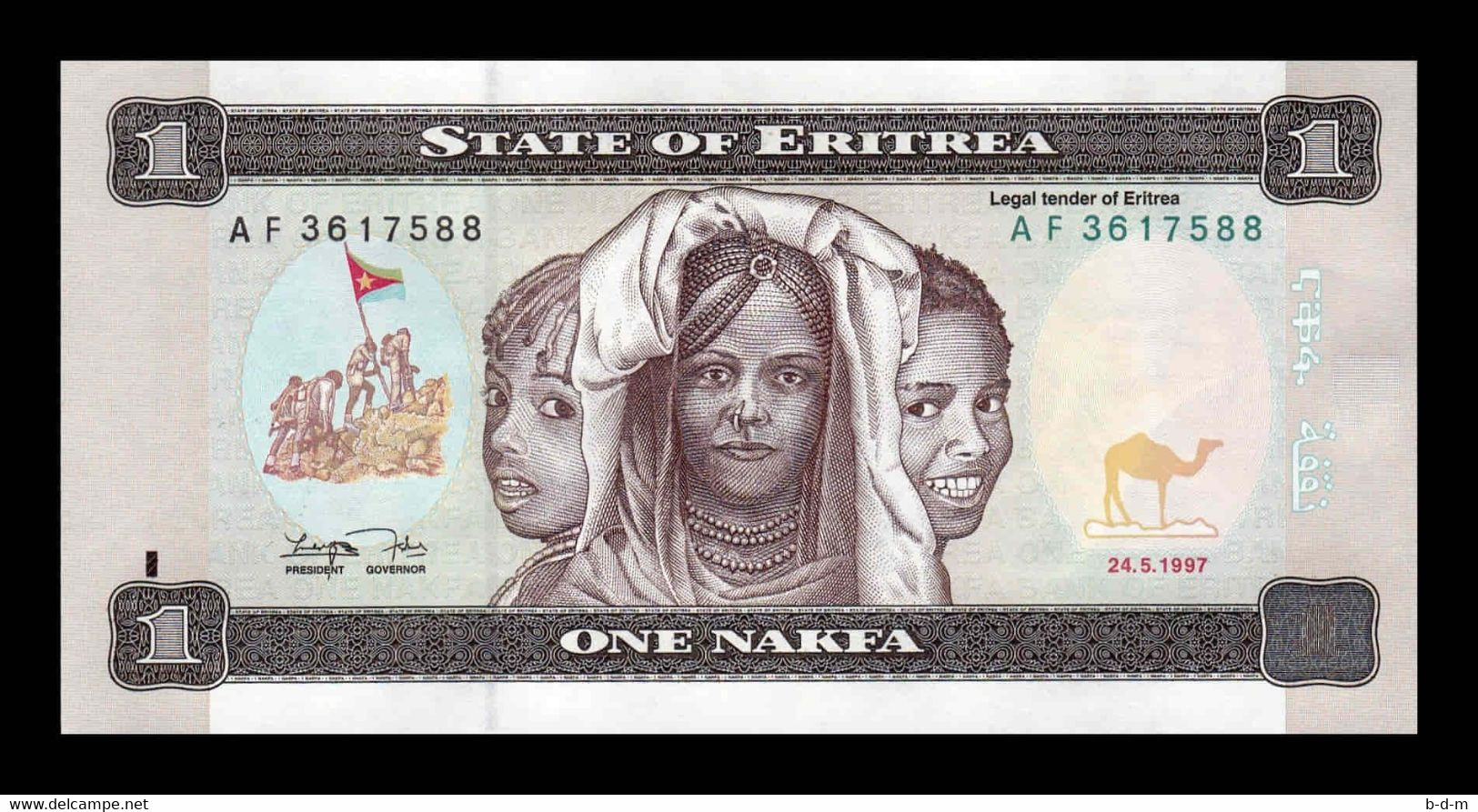 Eritrea 1 Nakfa 1997 Pick 1 SC UNC - Eritrea