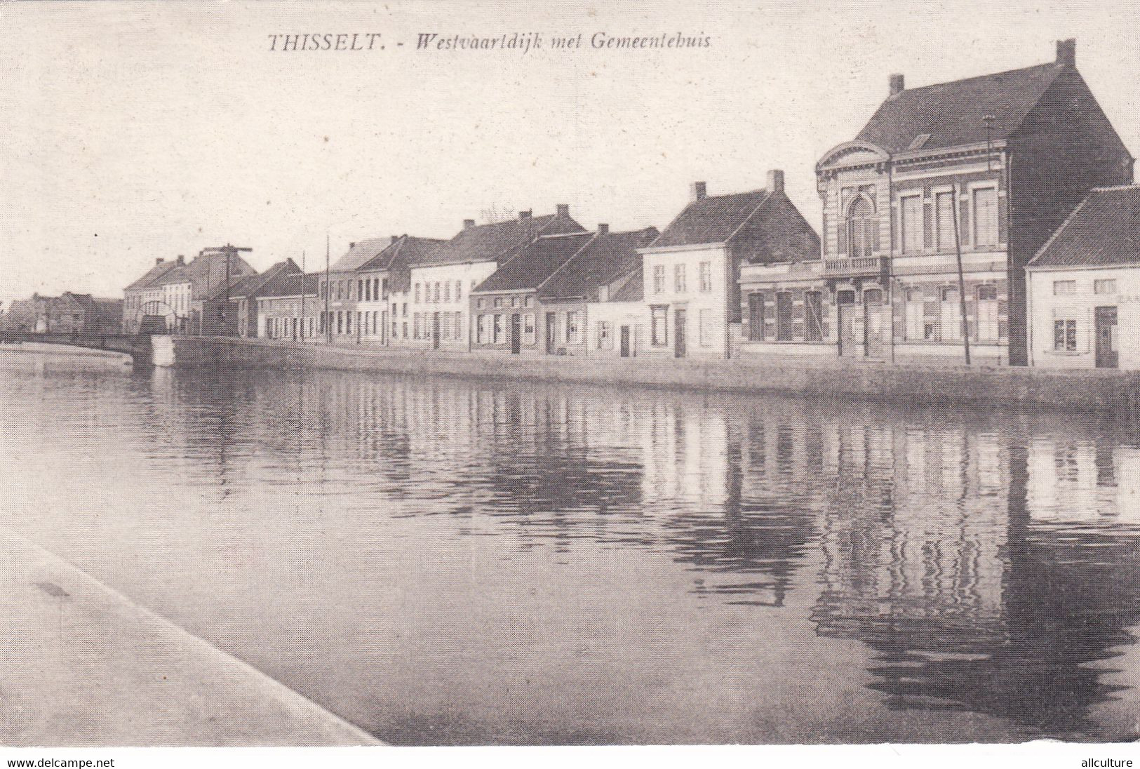 A12762- WESTVAARTDIJK RIVER WITH TOWNHOUSE ARCHITECTURE BUILDINGS HOUSES THISSELT WILLEBROEK ANTWERP BELGIUM POSTCARD - Willebroek