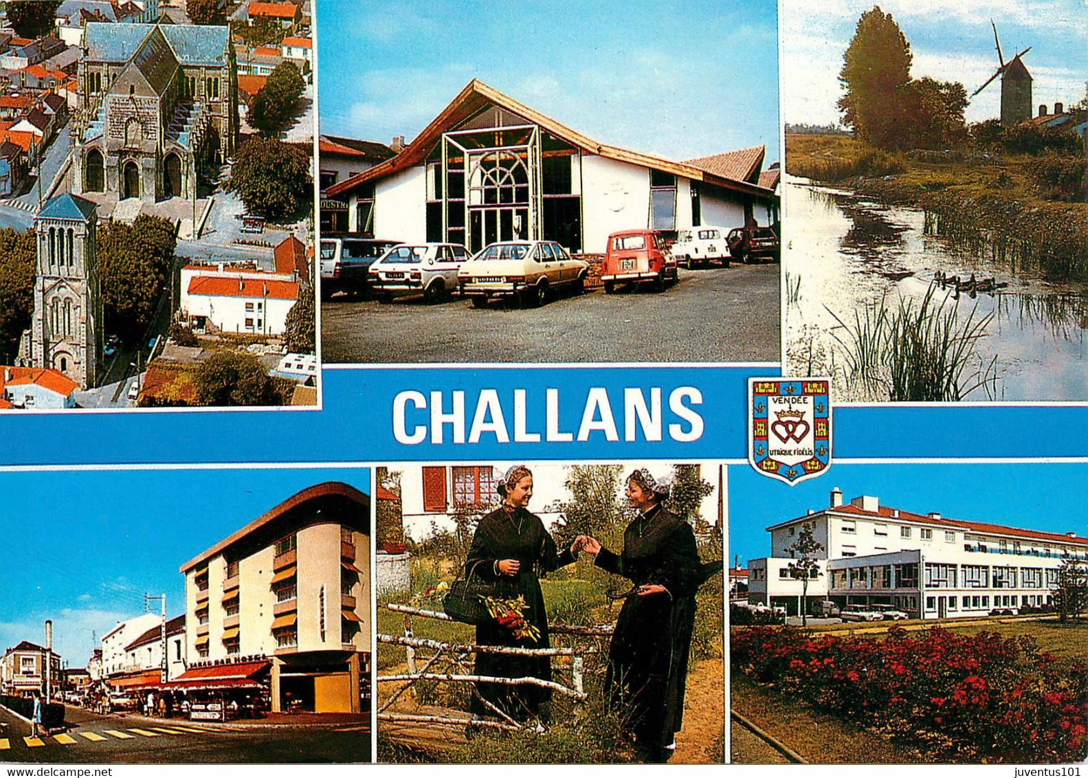 CPSM Challans-Multivues-Timbre        L807 - Challans