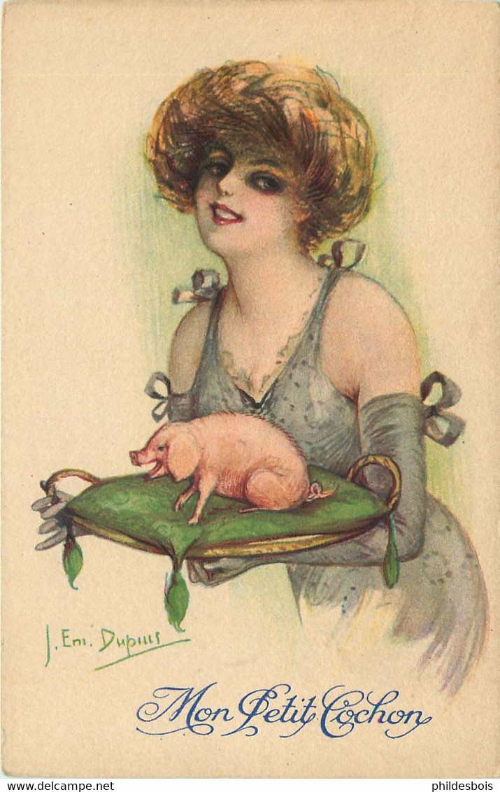 Illustrateur Emile DUPUIS  " Mon Petit Cochon " Femme - Dupuis, Emile