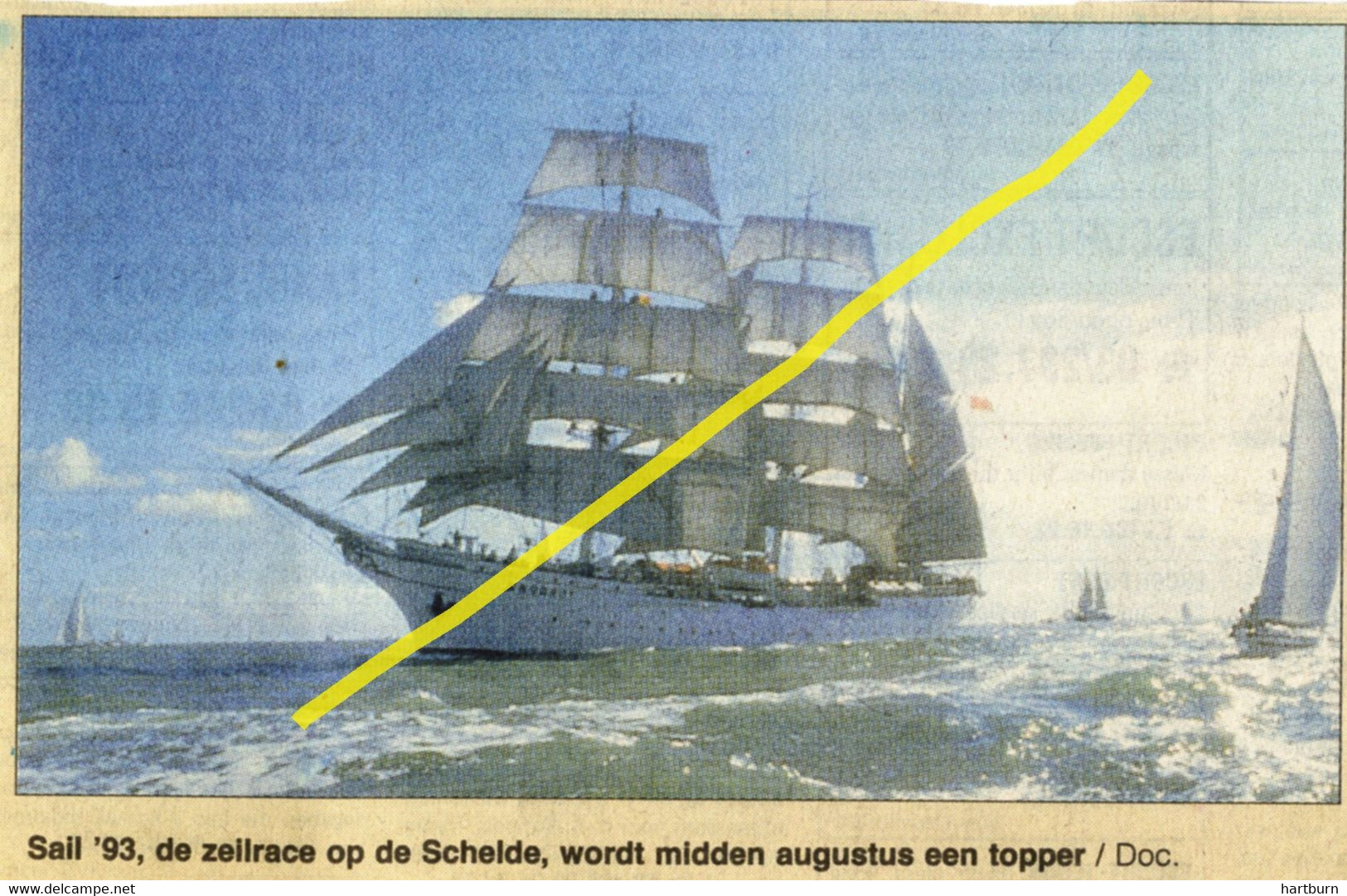 Eurosail 1993, Zeilrace Op De Schelde (Krantenknipsels Mercator, Zeilschepen) (BAK-2) Antwerl - Antwerpen - Altri & Non Classificati