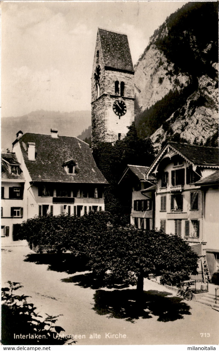 Interlaken - Unterseen, Alte Kirche * 13. 8. 1931 - Unterseen