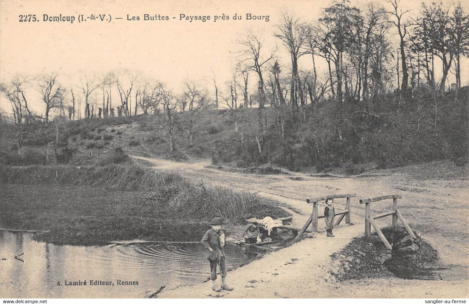 CPA 35 DOMLOUP LES BUTTES PAYSAGE PRES DU BOURG - Autres & Non Classés