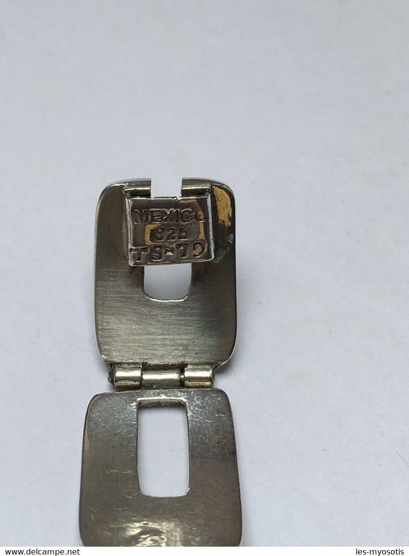 Bracelet Semi-rigide En Argent Massif De Mexico (petit Poignet ) - Bracelets