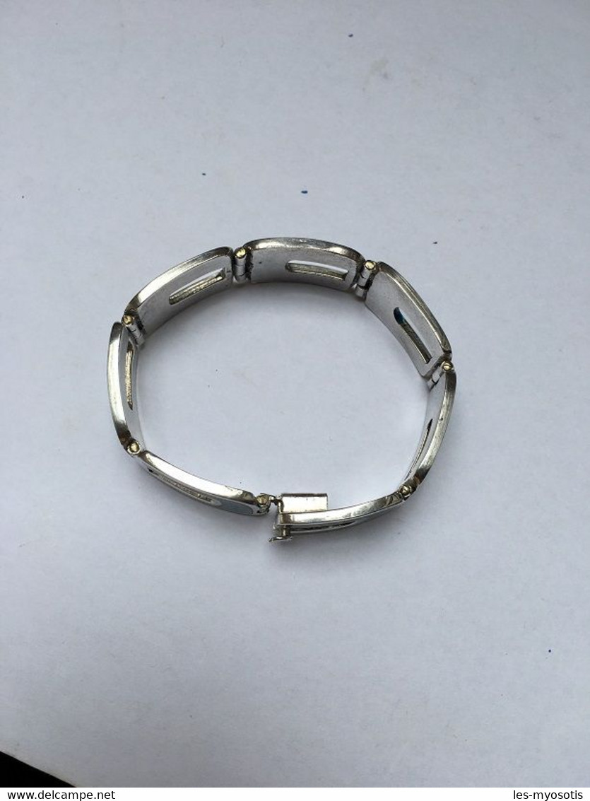 bracelet semi-rigide en argent massif de Mexico (petit poignet )