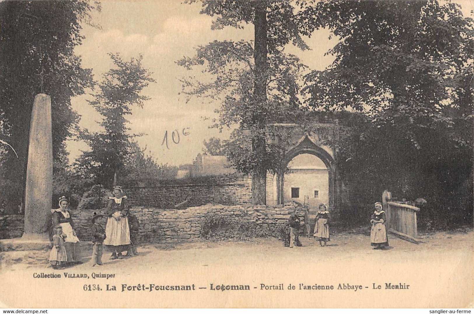 CPA 29 LA FORET FOUESNANT LOGOMAN PORTAIL ANCIENNE ABBAYE MENHIR - Other & Unclassified