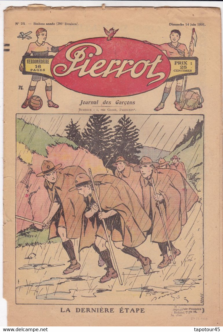 C 16) B D > Français >  Magazines Et Périodiques > Pierrot  1931 >/ N°24/ > 8 R/V Pgs  A4 - Pierrot