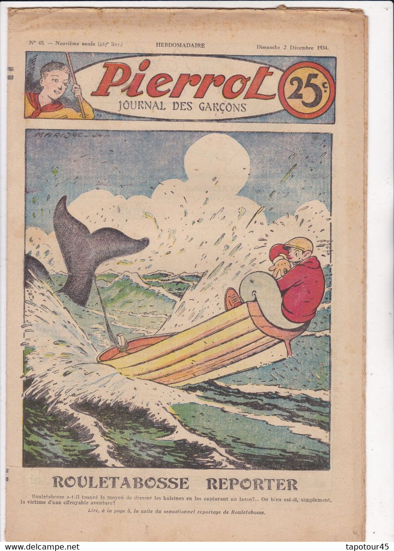 C 16) B D > Français >  Magazines Et Périodiques > Pierrot  1934 >/ N°48/ > 8 R/V Pgs  A4 - Pierrot