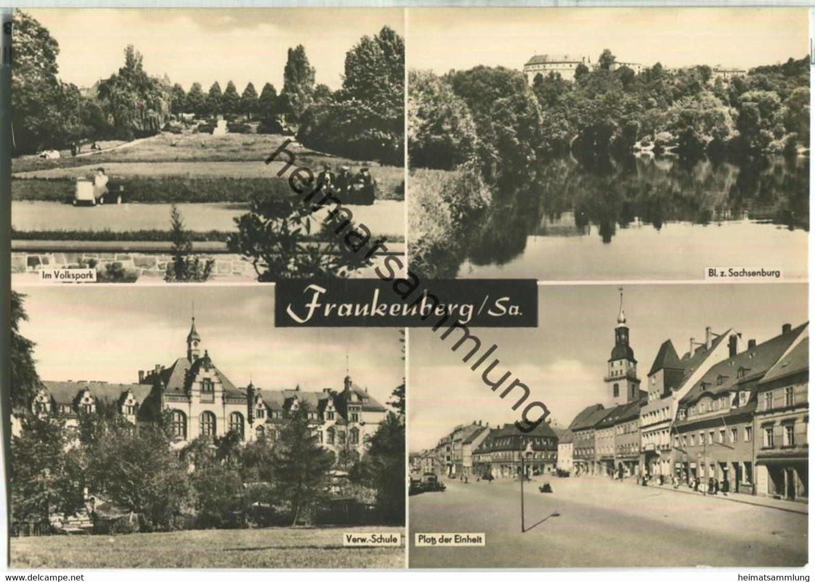 Frankenberg - Platz Der Einheit - Volkspark - Verlag Erhard Neubert KG Karl-Marx-Stadt - Frankenberg