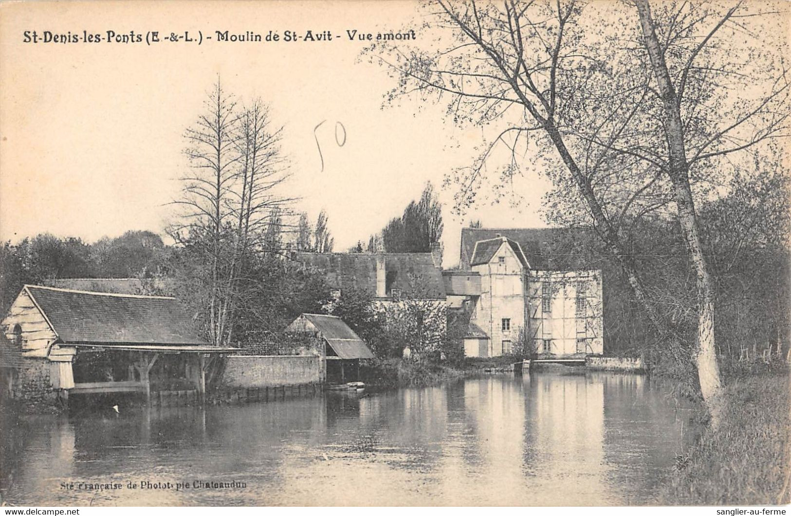 CPA 28 SAINT DENIS LES PONTS MOULIN DE SAINT AVIT VUE AMONT - Sonstige & Ohne Zuordnung