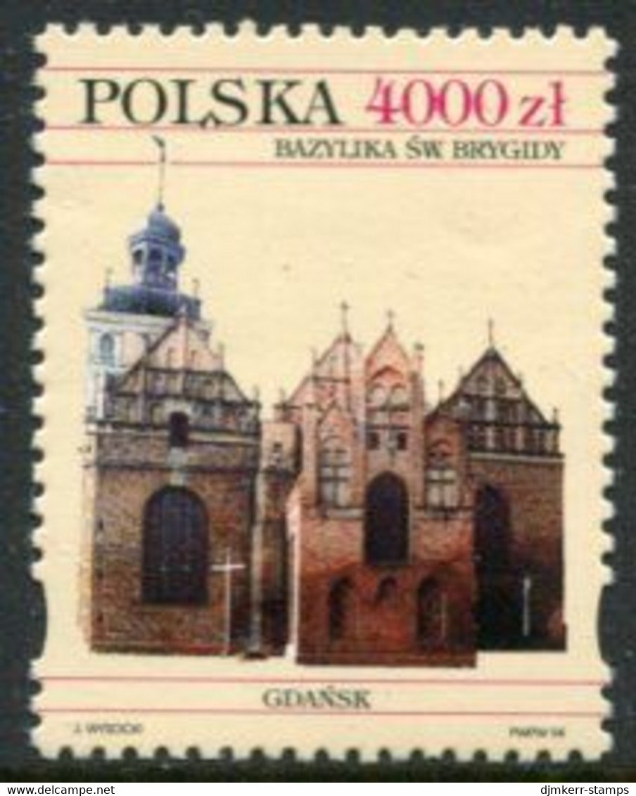 POLAND 1994 St. Bridget's Basilica MNH / **  Michel 3502 - Nuevos