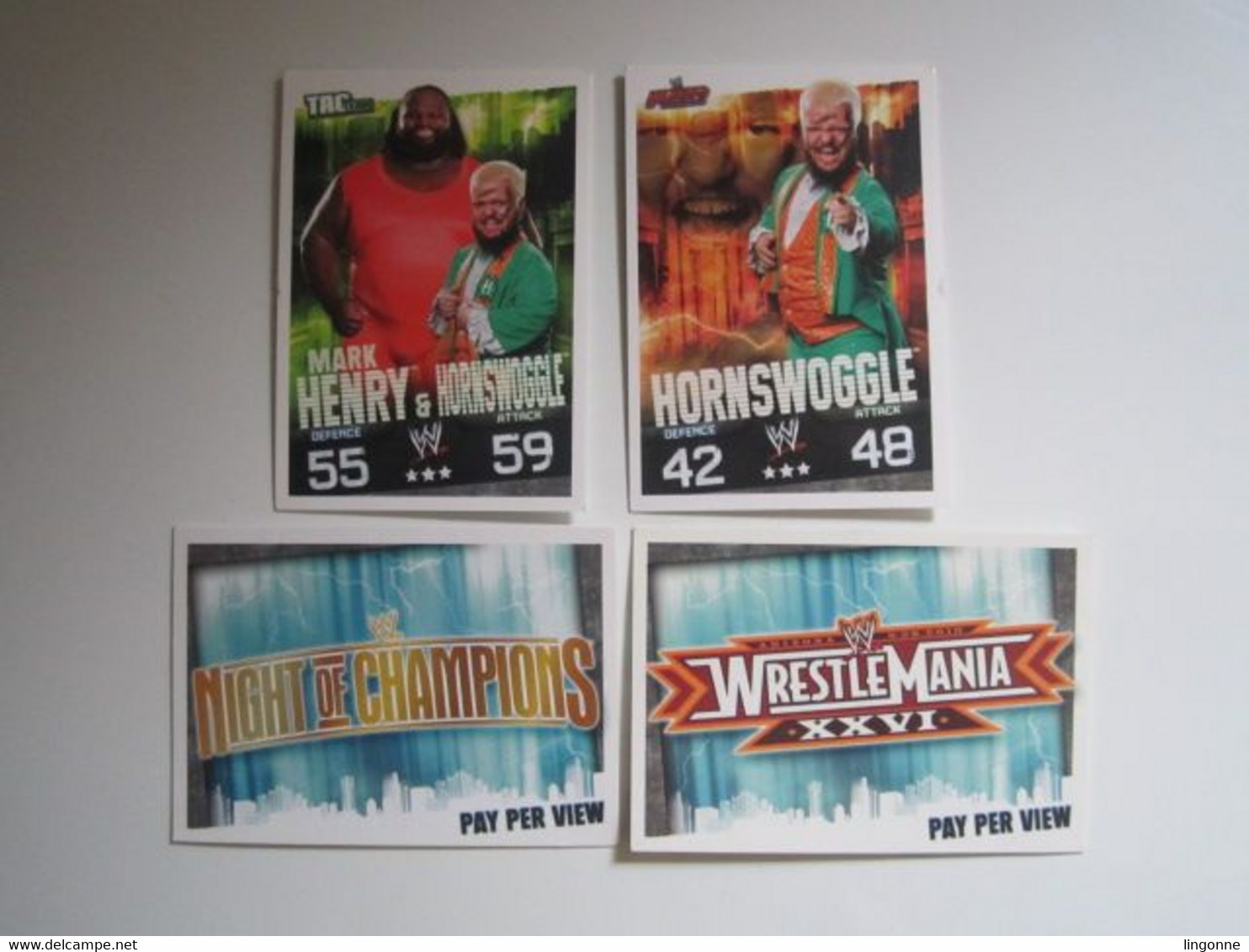 4 Cartes De Catch TOPPS SLAM ATTAX EVOLUTION Trading Card Game PAY PER VIEW CARD - Trading Cards