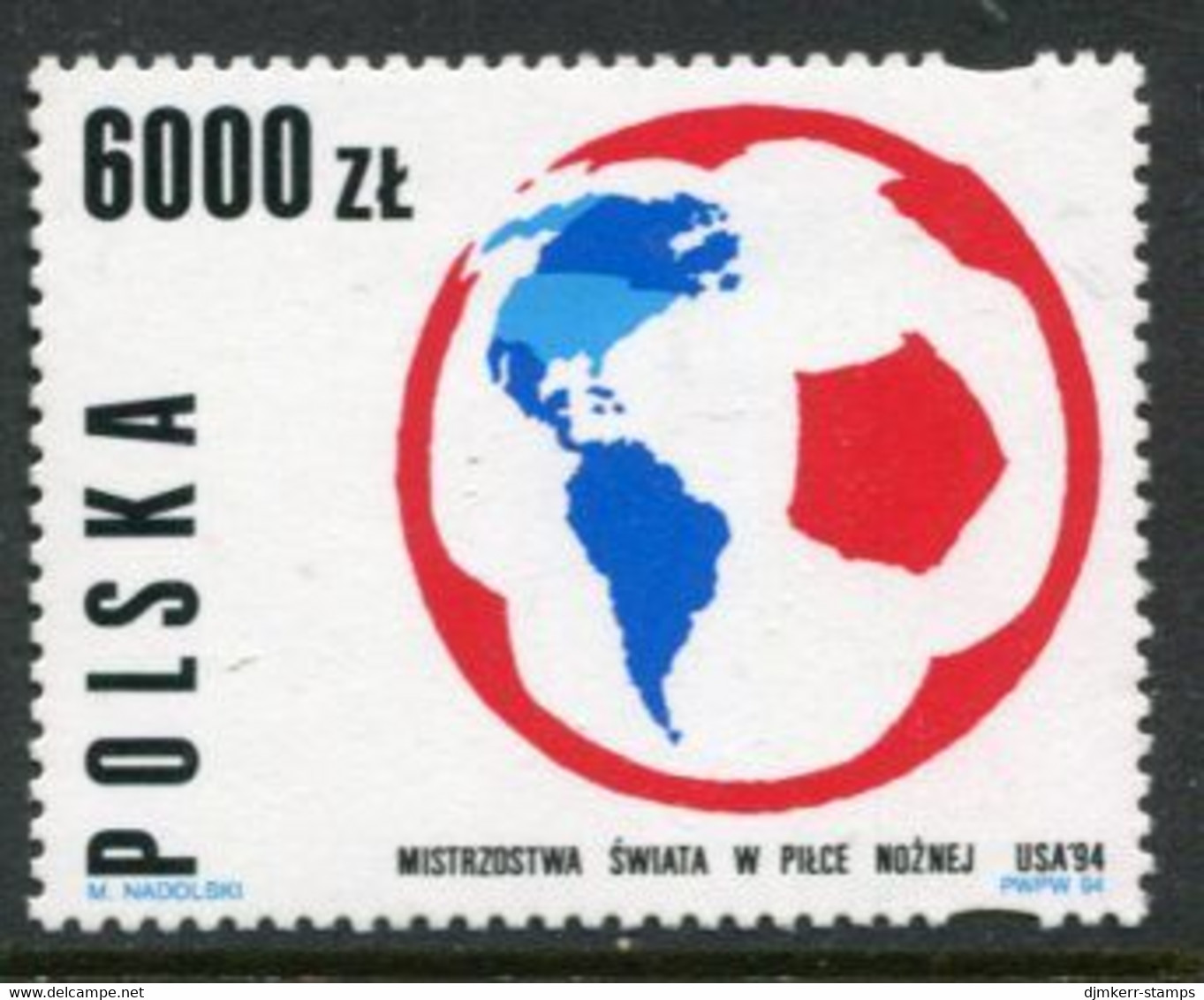 POLAND 1994 Football World Cup MNH / **  Michel 3495 - Unused Stamps