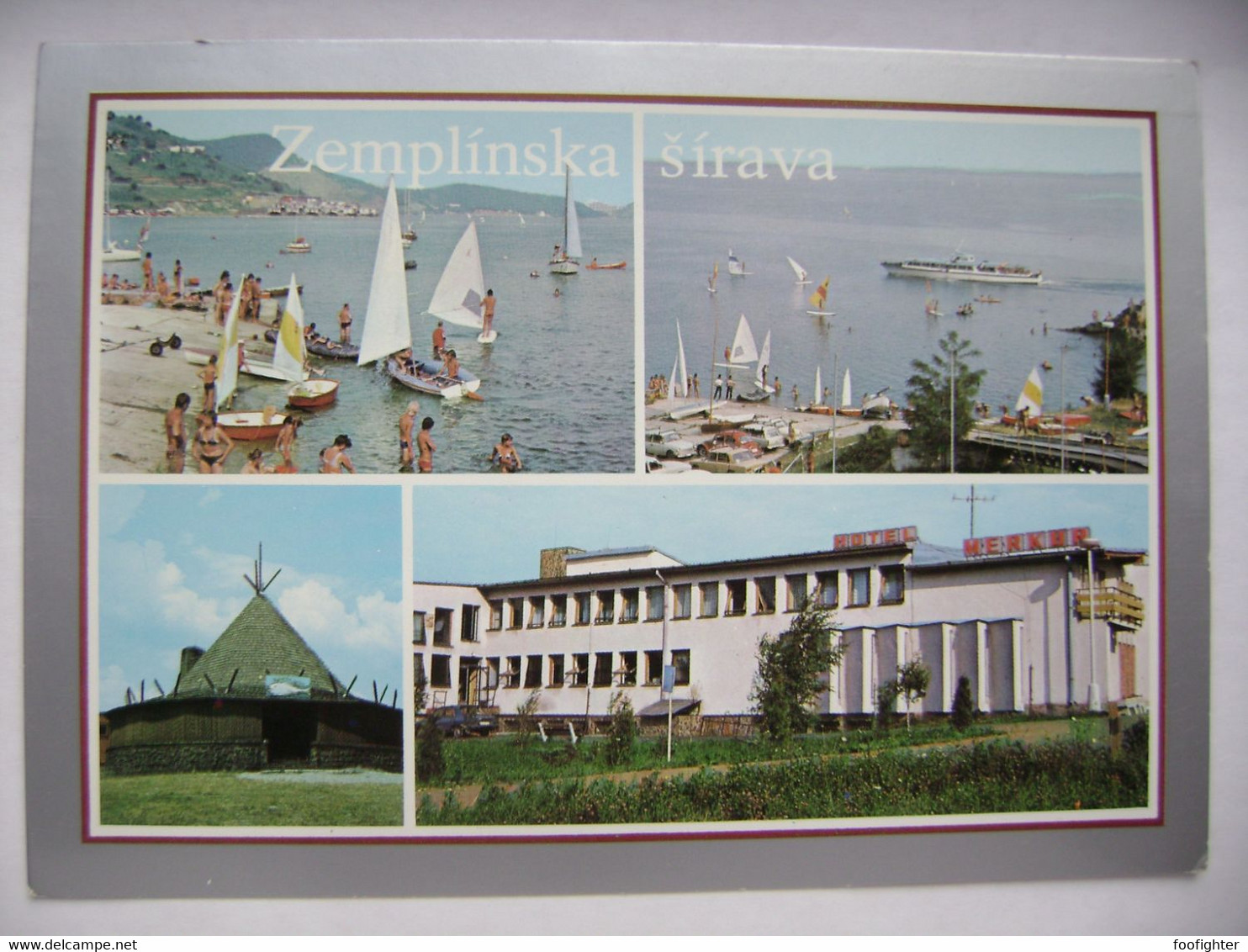 Zemplinska Sirava - Okres Michalovce, Plaz, Jachting, Koliba, Hotel Merkur - Posted 1985 - Slowakije