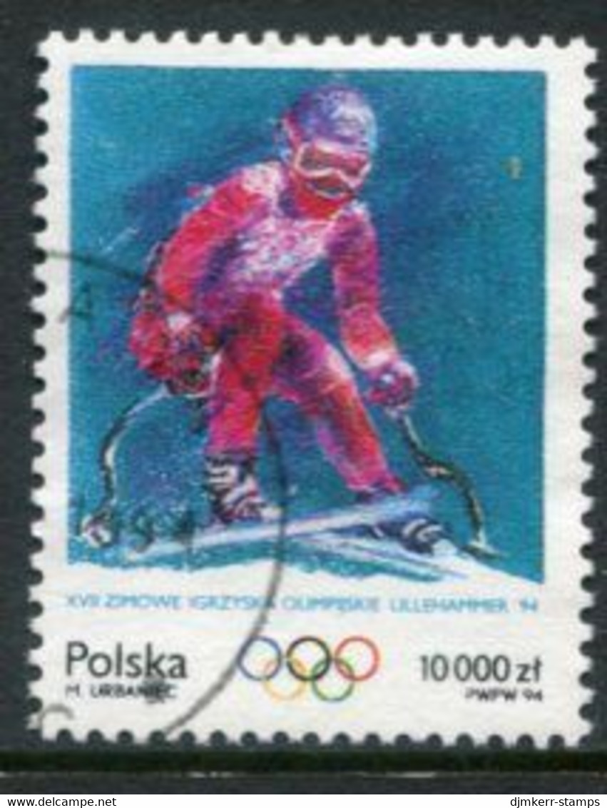 POLAND 1994 Winter Olympics Single Ex Block Used  Michel 3480 - Used Stamps
