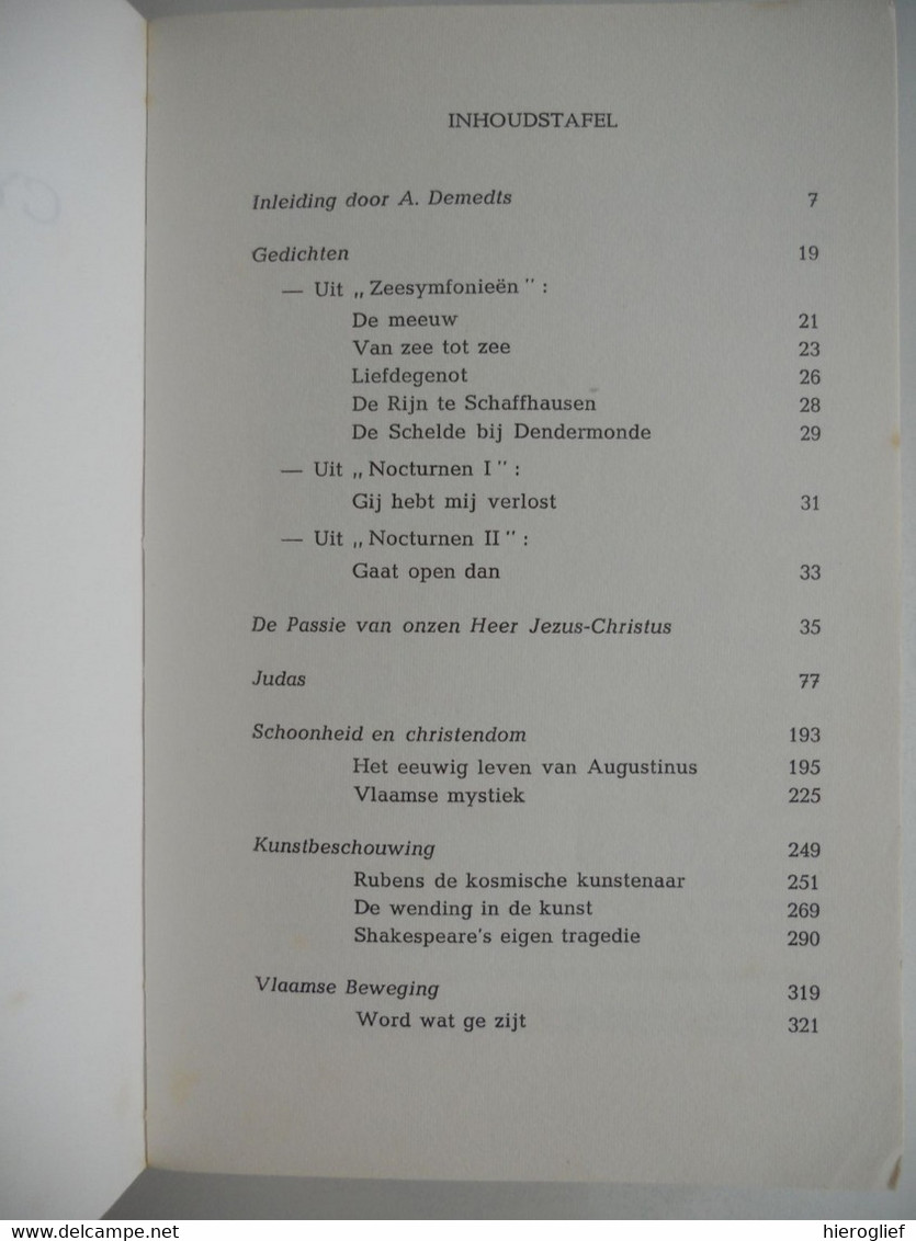 Priester Dichter CYRIEL VERSCHAEVE Keuze Uit Zijn Werk Inleiding André Demedts Ardooie Alveringem Vlaams Nationalisme - Histoire