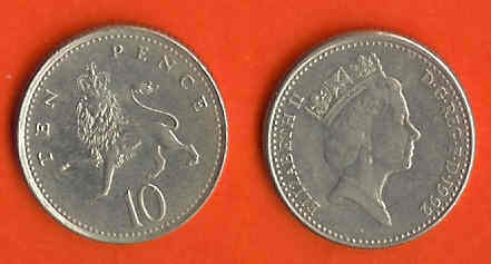 GREAT BRITAIN 1992-1998 Coin 10 New Pence  KM938B C613 - 10 Pence & 10 New Pence