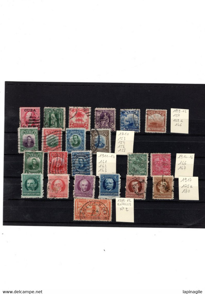 CUBA LOT Oblitéré 1899 à 1917 - Used Stamps