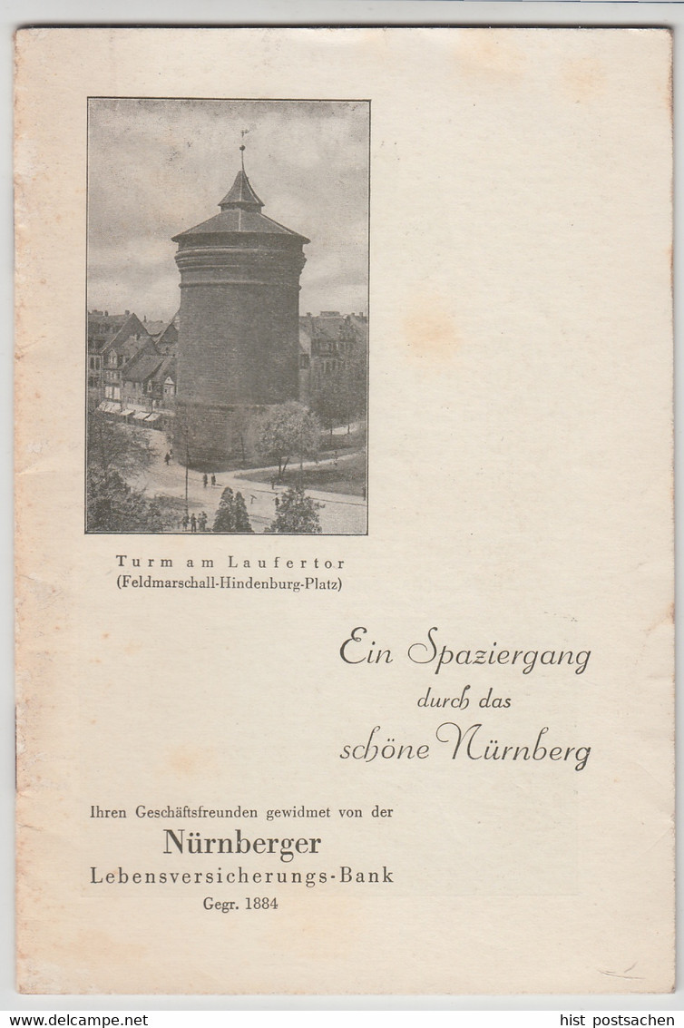 (Bu20) Kl. Heft "Spaziergang Durch Das Schöne Nürnberg" 1930/40er - Sonstige & Ohne Zuordnung