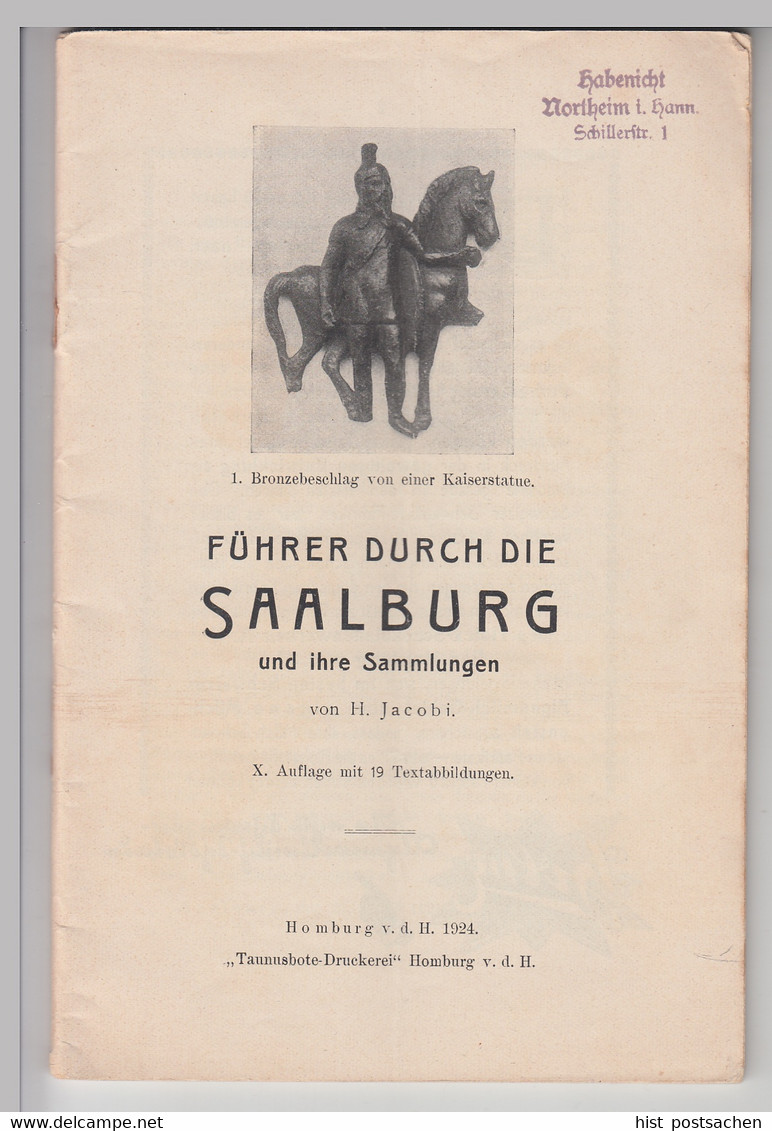 (Bu22) Heft "Führer Durch Die Saalburg", 65 Seiten 1921 - Other & Unclassified